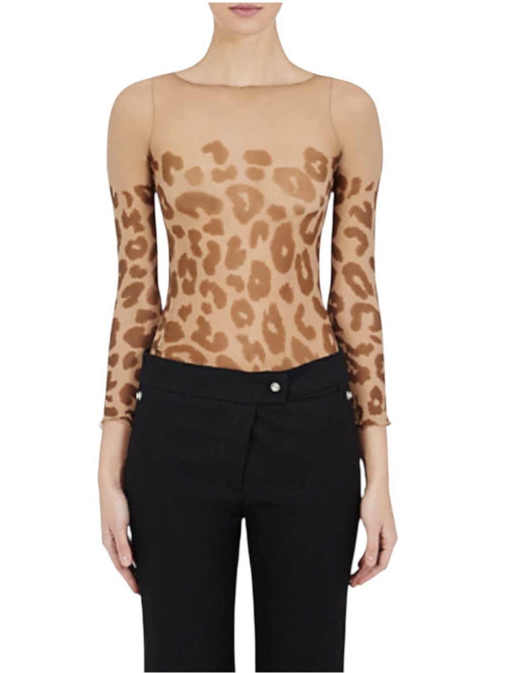Acne Studios Sheer Leopard-Print Top